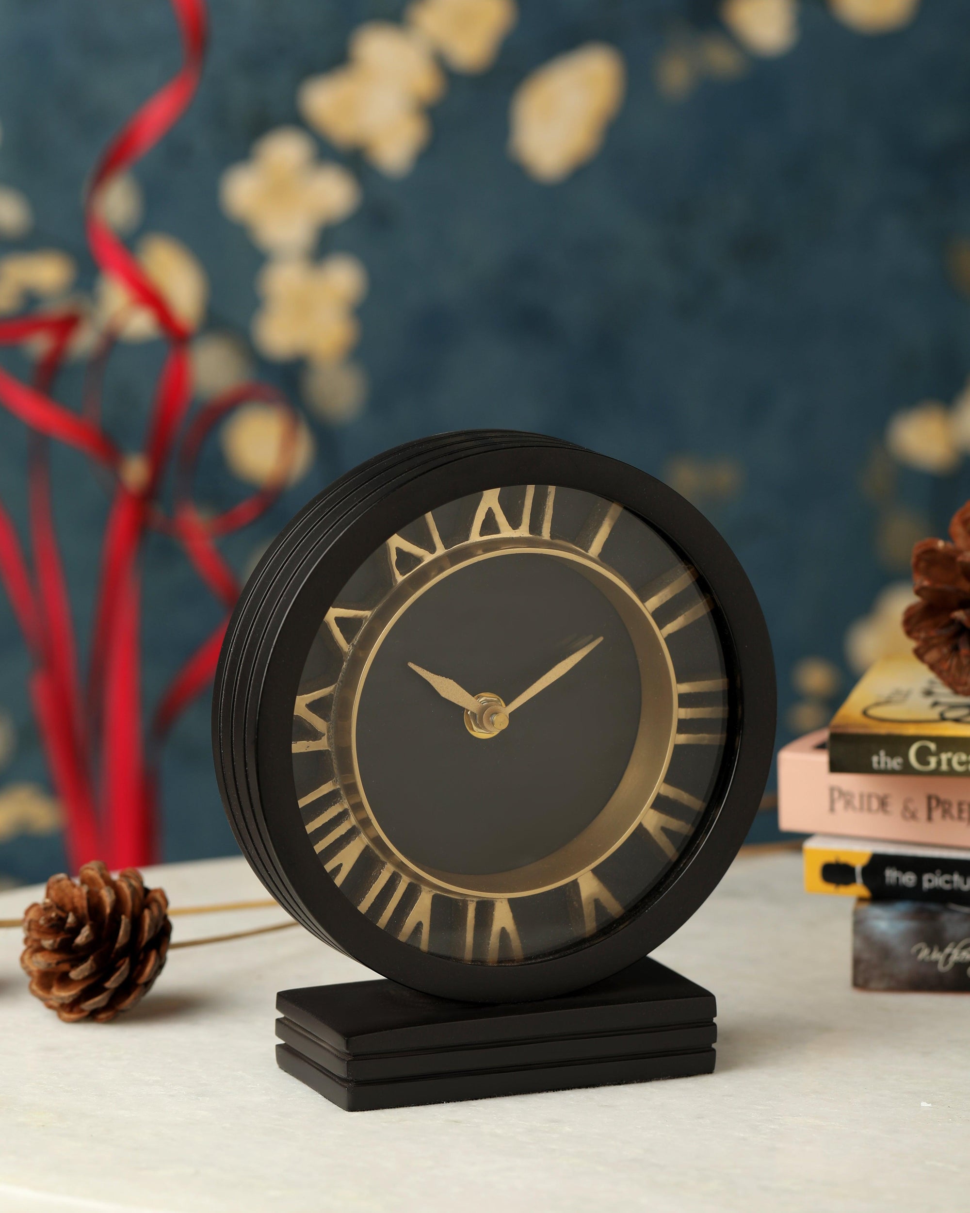 Analog Table Clock | Antique Desk Clock for Office and Home Decor