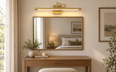 Bliss & Birch Gold Geometric-Bracket Picture Light