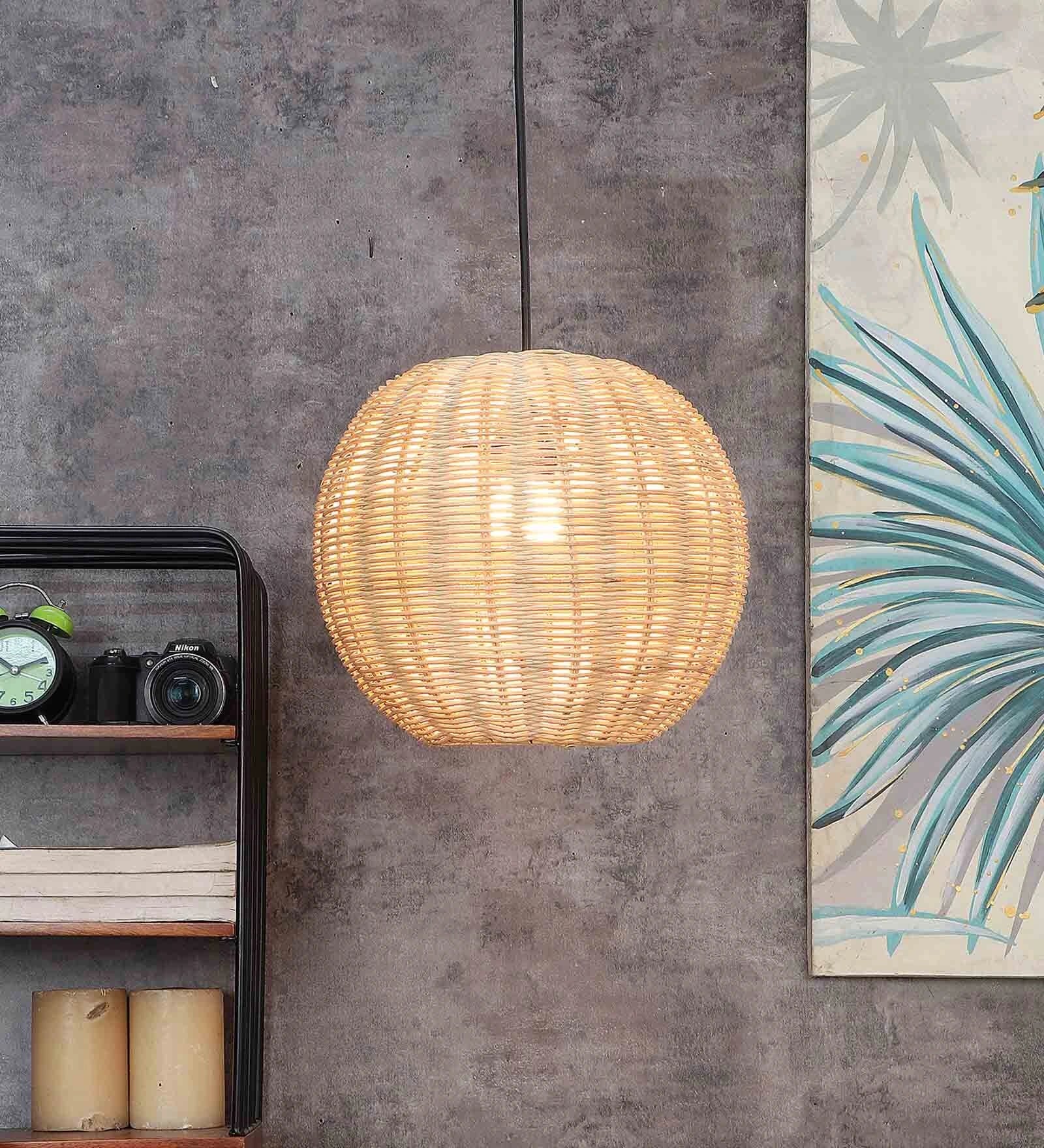 Spherical Woven Pendant Light