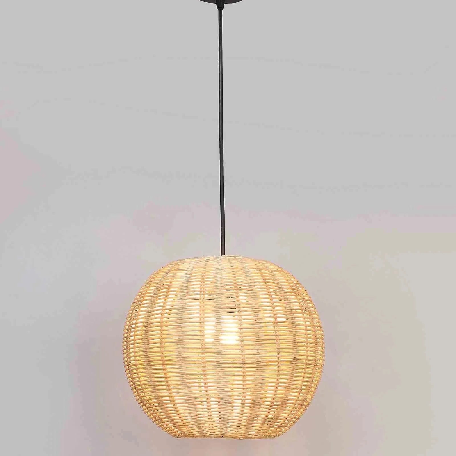 Spherical Woven Pendant Light
