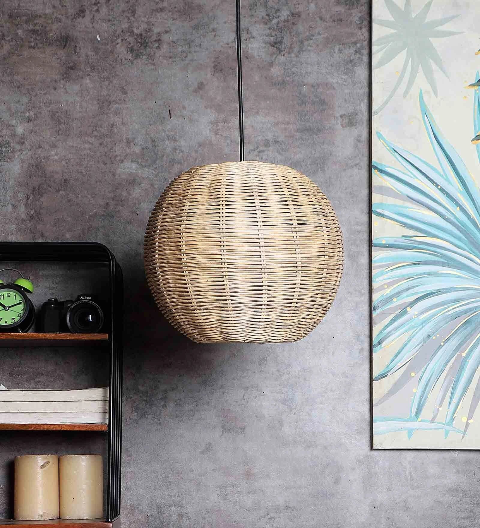 Spherical Woven Pendant Light