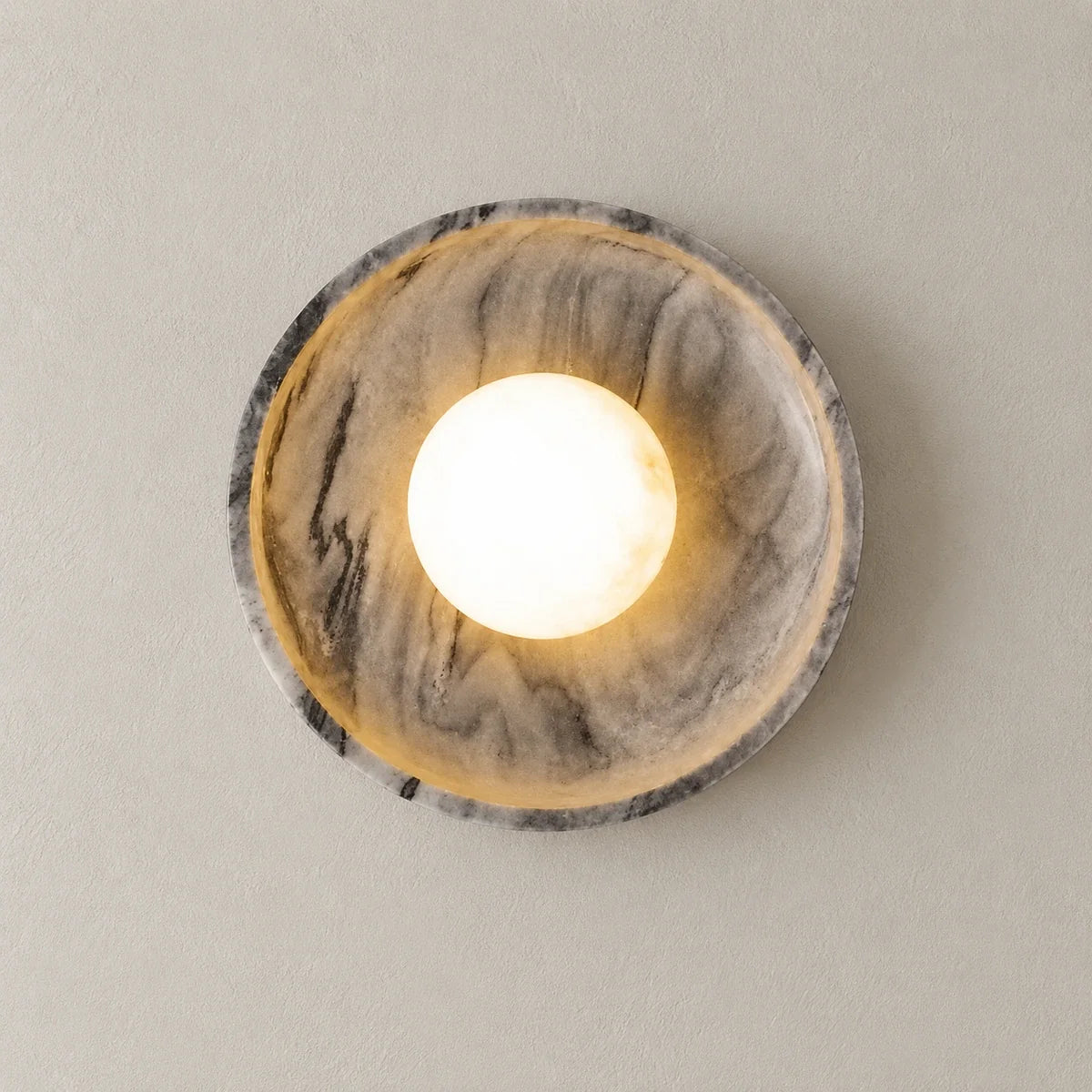 Bliss & Birch Orbis Curv Marble Wall Light