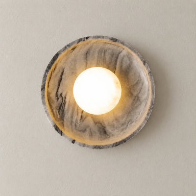 Bliss & Birch Orbis Curv Marble Wall Light