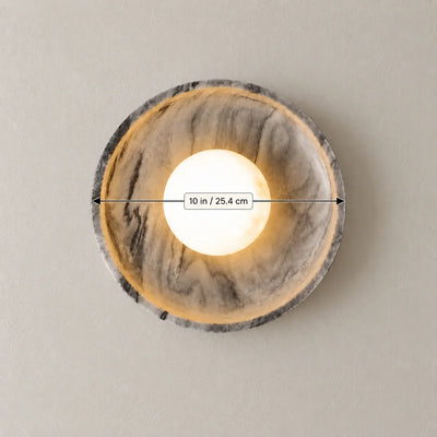 Bliss & Birch Orbis Curv Marble Wall Light