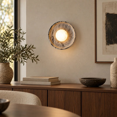 Bliss & Birch Orbis Curv Marble Wall Light