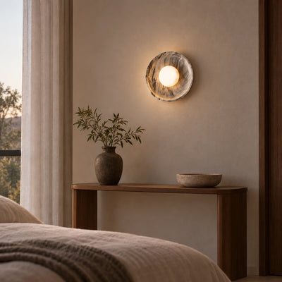 Bliss & Birch Orbis Curv Marble Wall Light