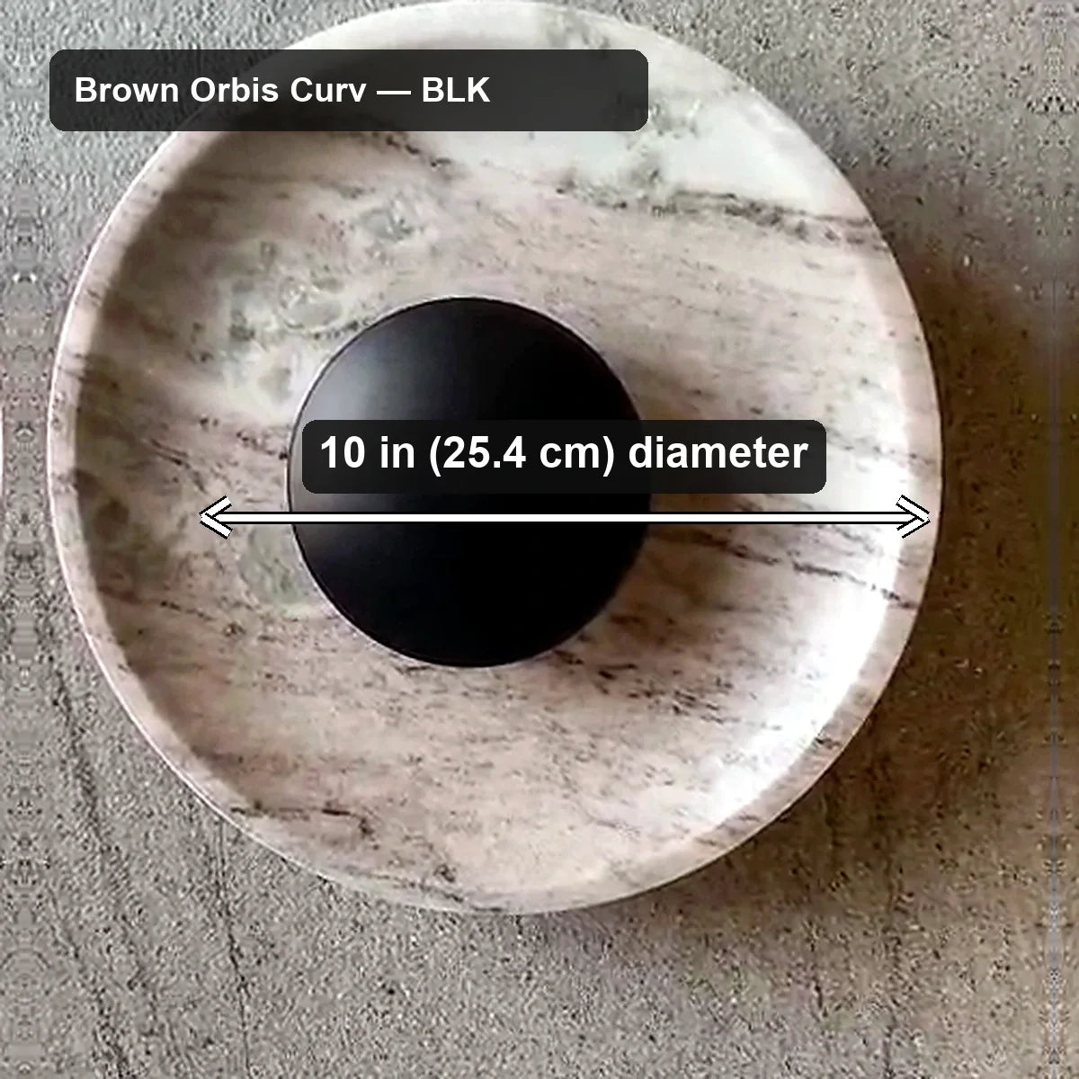 Bliss & Birch Orbis Curv Marble Wall Light