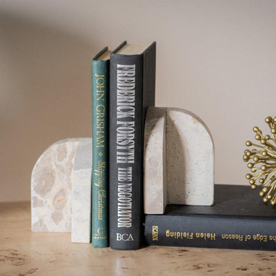 Arch Book End | Marble Book Stand | Stylish Book Holder Table Decor for Home - 2Pcs