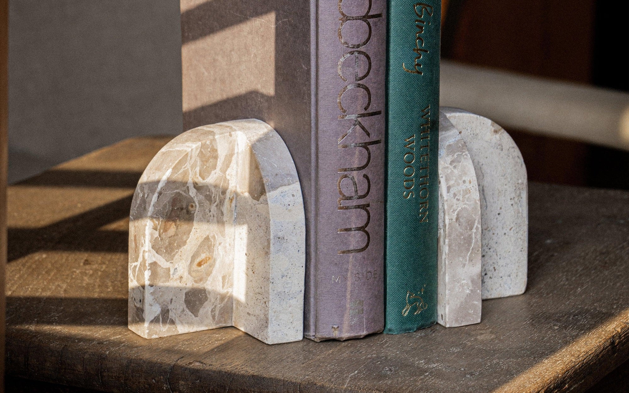 Arch Book End | Marble Book Stand | Stylish Book Holder Table Decor for Home - 2Pcs