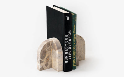 Arch Book End | Marble Book Stand | Stylish Book Holder Table Decor for Home - 2Pcs