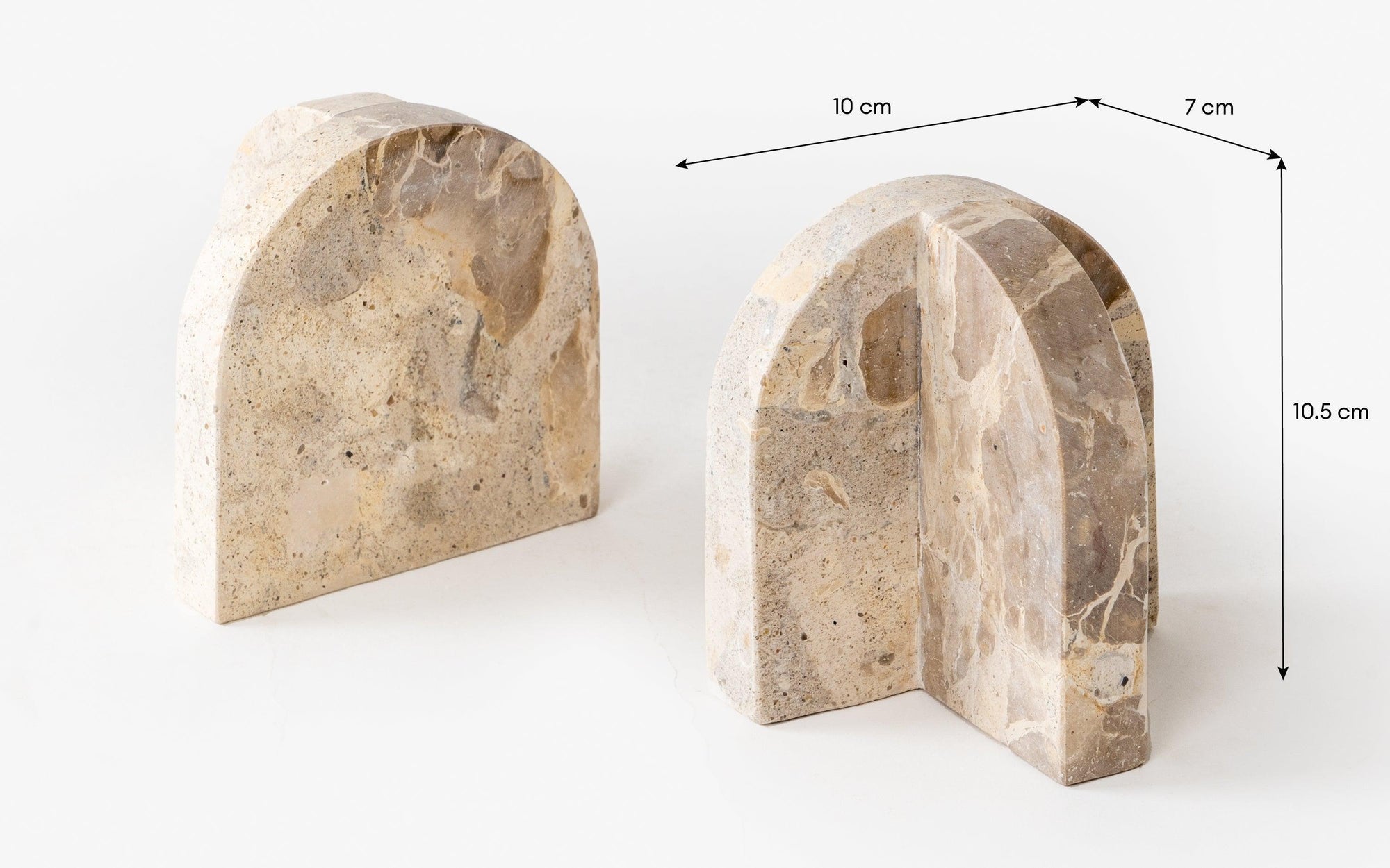 Arch Book End | Marble Book Stand | Stylish Book Holder Table Decor for Home - 2Pcs