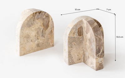 Arch Book End | Marble Book Stand | Stylish Book Holder Table Decor for Home - 2Pcs