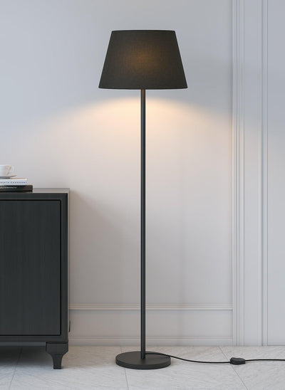 Modern & Sleek Standing Lamp With Black Lampshade | Floor Lamp