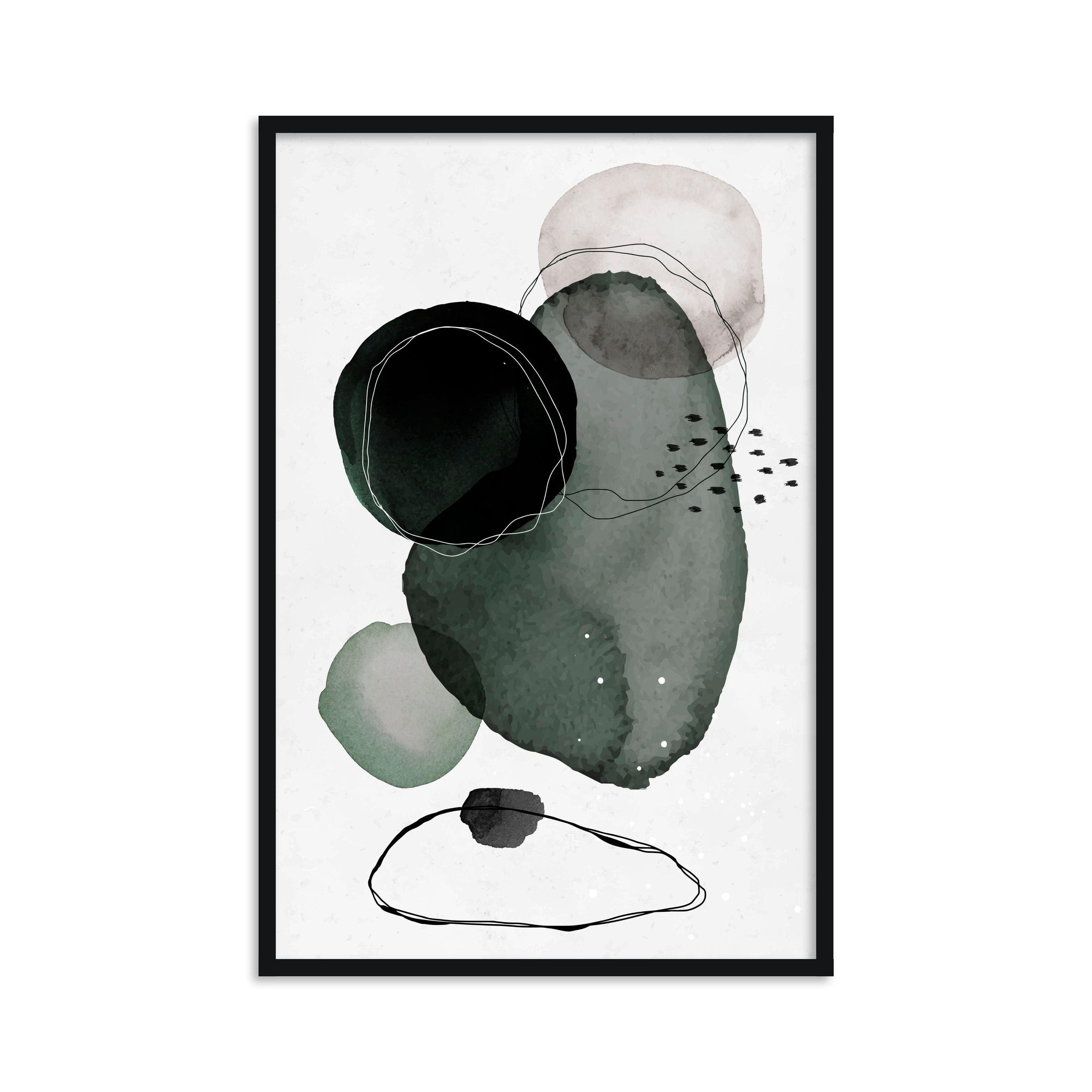 Ink Black White Painting | Abstract Fine Art