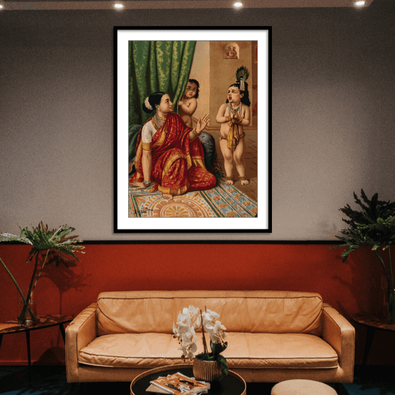 Traditional Indian Wall Painting for Living Room | Framed Wall Art