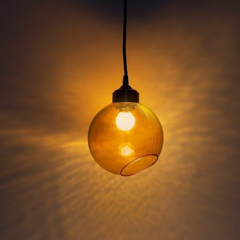 Sela Yellow Glass Pendant  Lamp | Decorative Hanging Light For Home & Office