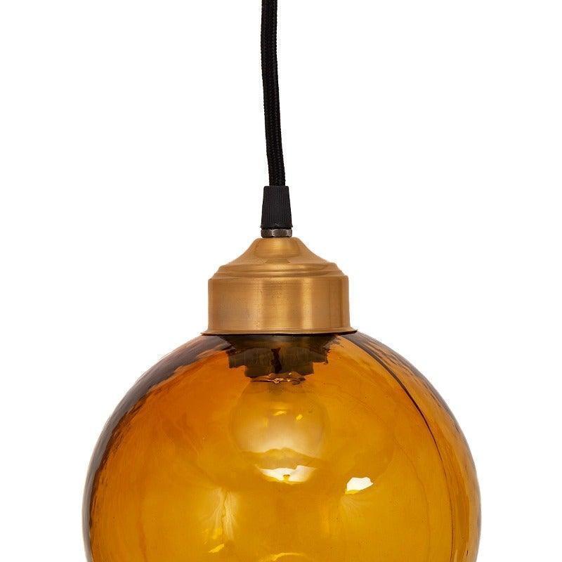 Sela Yellow Glass Pendant  Lamp | Decorative Hanging Light For Home & Office