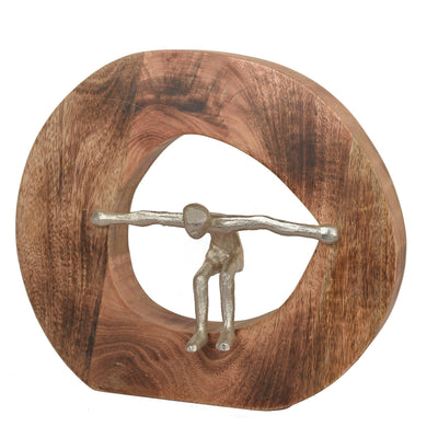 The People Man Stretching Boundry Sculpture Showpiece Artifact For Living Room Decor