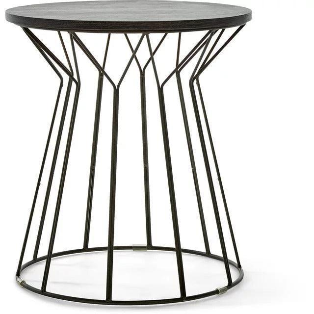 Aria Black Curved Side Table | Tea Table for Home Decor