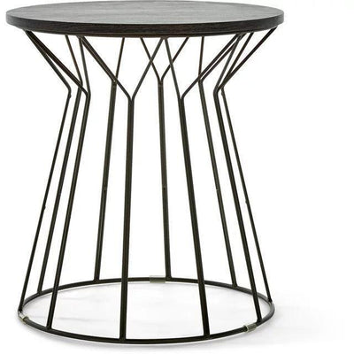 Aria Black Curved Side Table | Tea Table for Home Decor