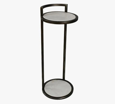 Round Marble Cocktail Table | Drink Table & Barware