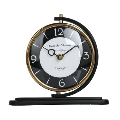 Aleksi Round Decorative Aluminium Table Clock For Home & Office Desk