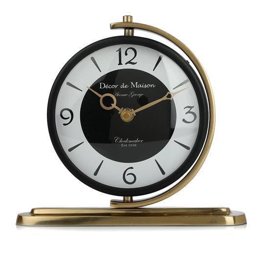 Aleksi Round Decorative Aluminium Table Clock For Home & Office Desk