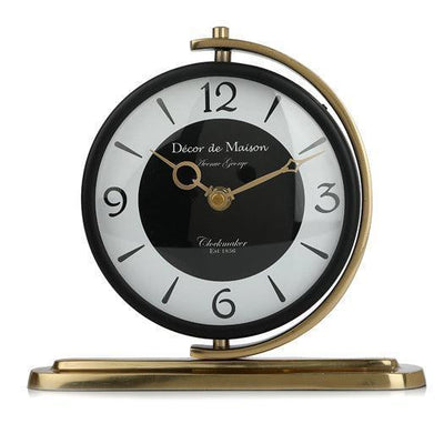 Aleksi Round Decorative Aluminium Table Clock For Home & Office Desk
