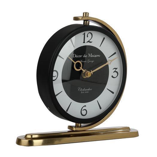 Aleksi Round Decorative Aluminium Table Clock For Home & Office Desk