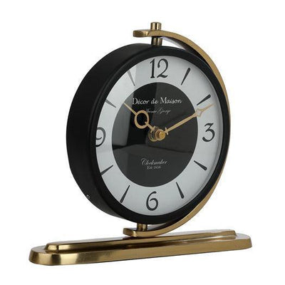 Aleksi Round Decorative Aluminium Table Clock For Home & Office Desk