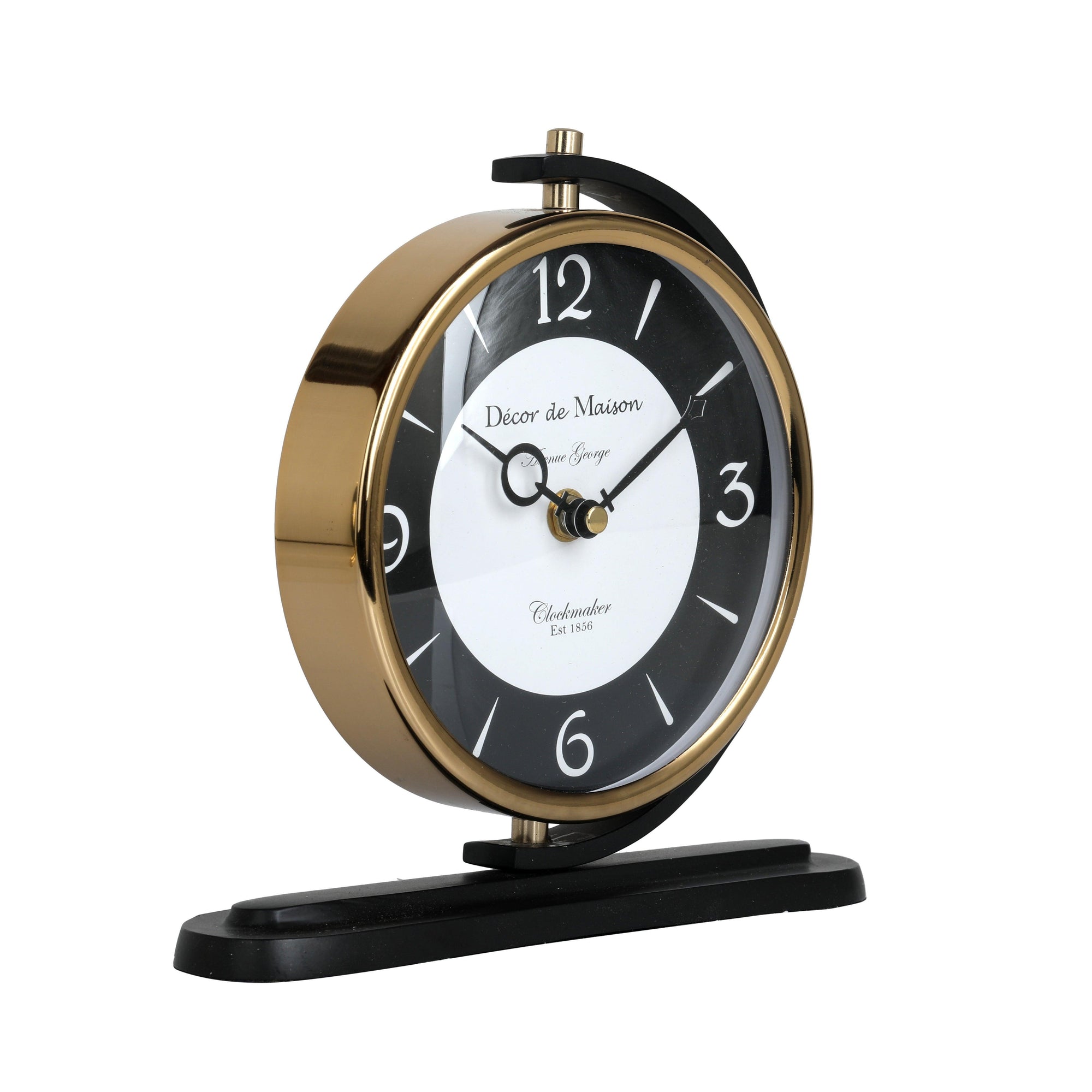 Aleksi Round Decorative Aluminium Table Clock For Home & Office Desk