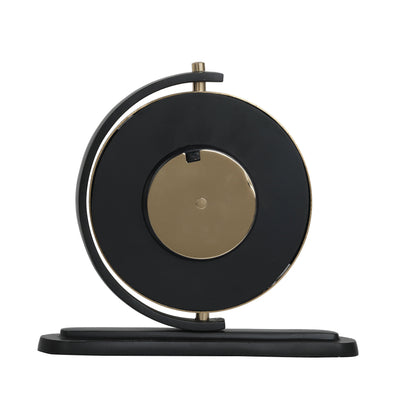 Aleksi Round Decorative Aluminium Table Clock For Home & Office Desk