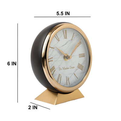 Aluminium Decorative Roman Round Clock For Office Desk & Table Decor