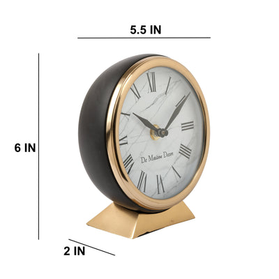 Aluminium Decorative Roman Round Clock For Office Desk & Table Decor