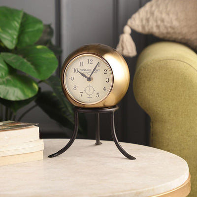 Seated Sphere Decorative Table Clock For Living Room & Bedroom