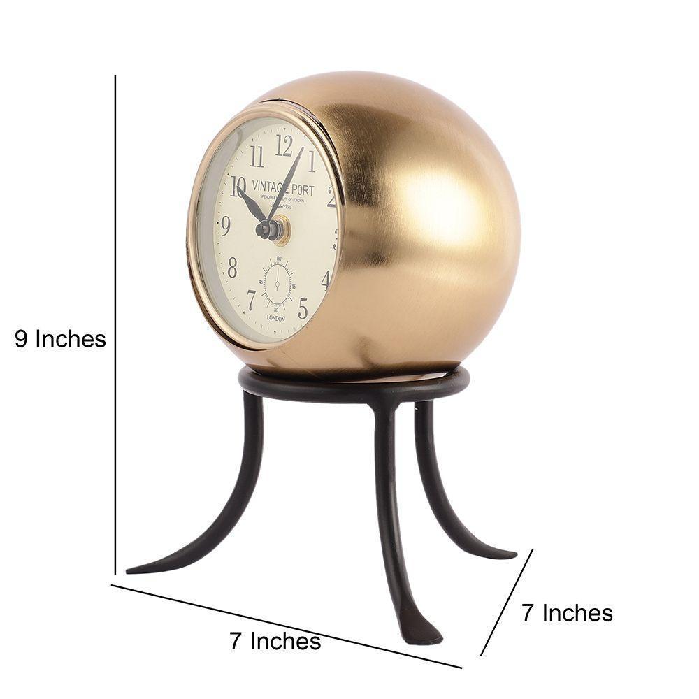 Seated Sphere Decorative Table Clock For Living Room & Bedroom