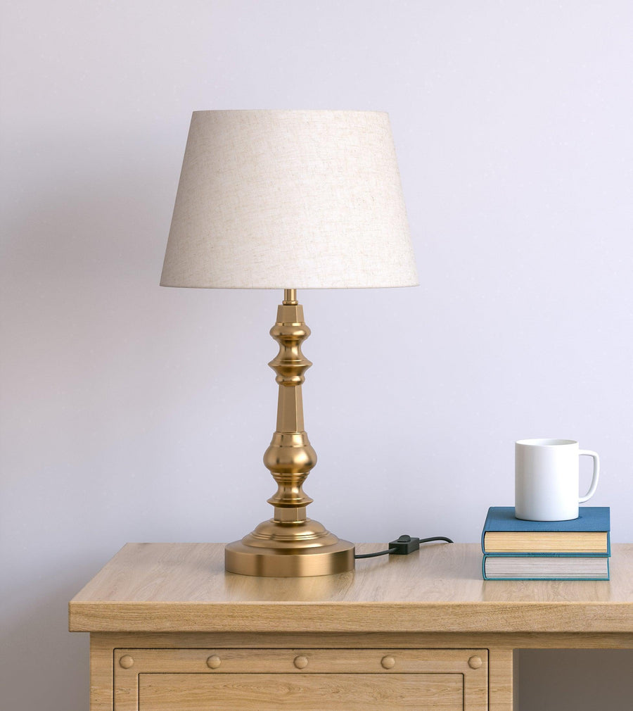 Antique Brass Gold Night Lamp | Study Table Lamp