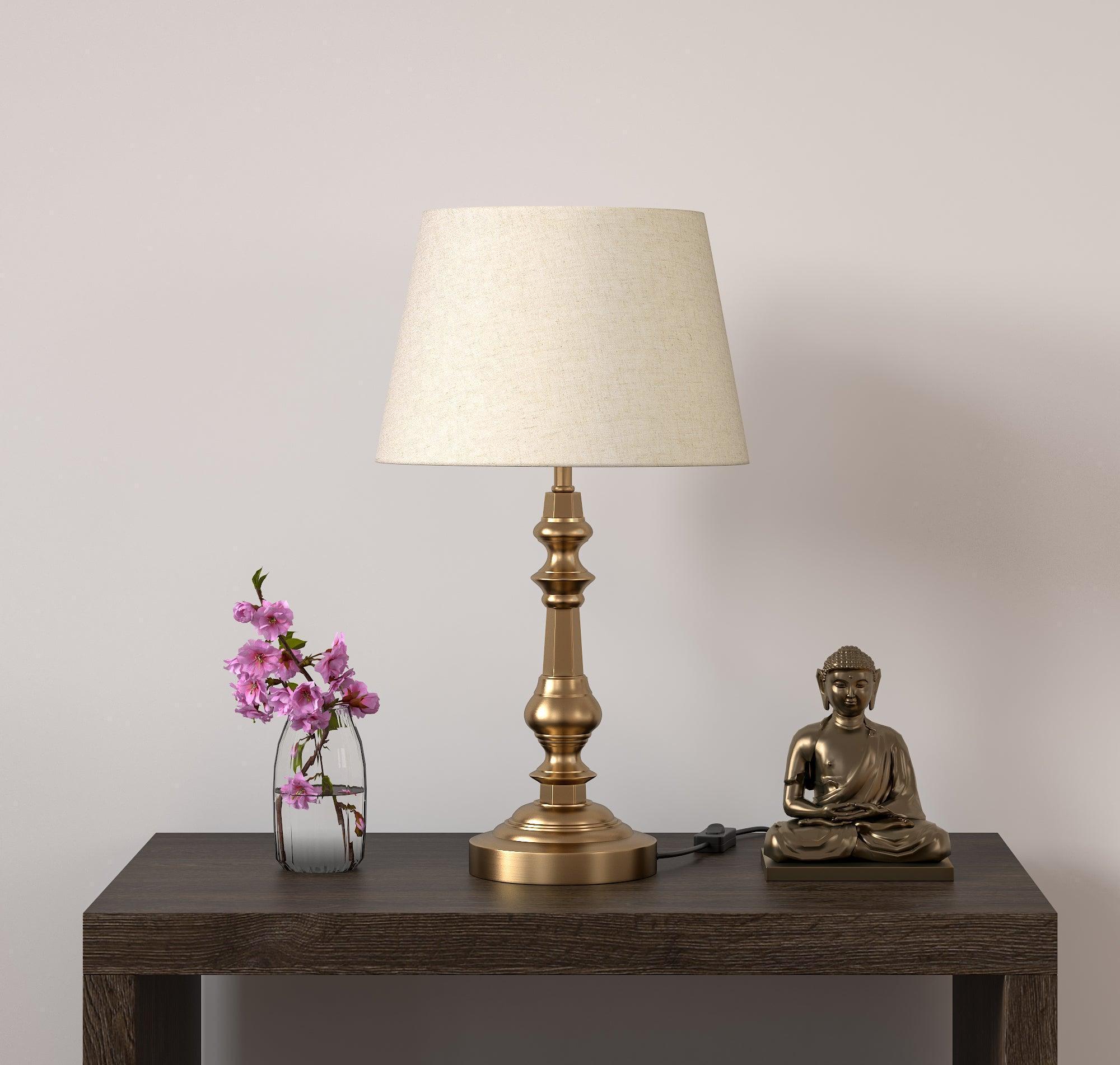 Antique Brass Gold Night Lamp | Study Table Lamp