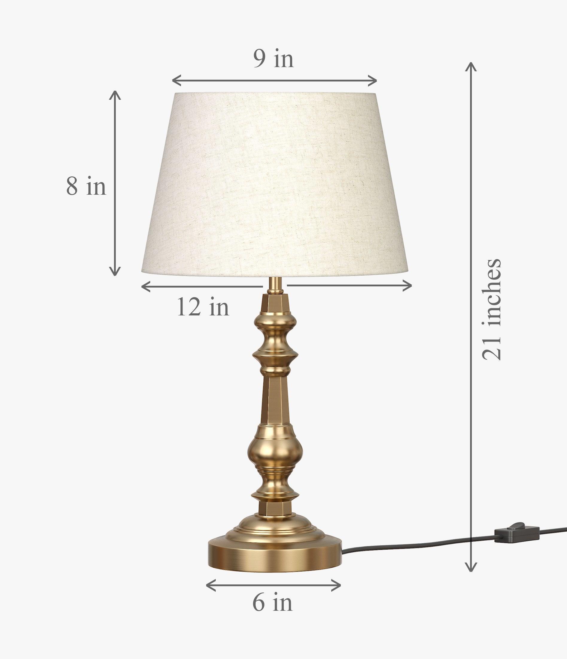 Antique Brass Gold Night Lamp | Study Table Lamp