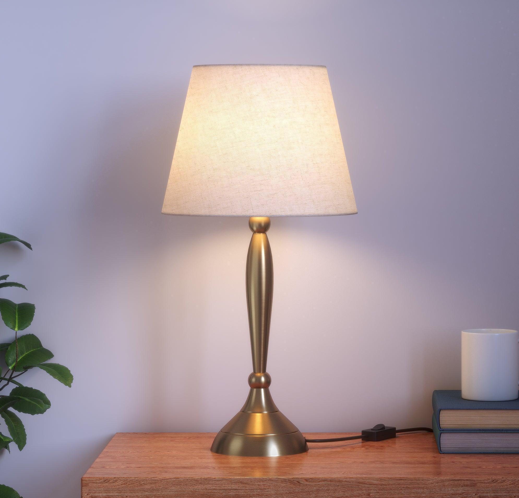 Brass Gold Table Lamp | Table Lamps for Living Room | Stylish Lamp Stands for Home Decor