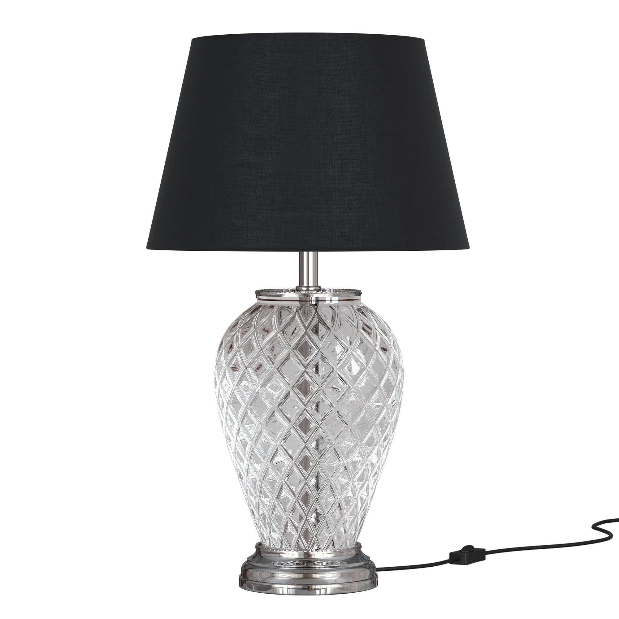 Diamond Cut Glass Table Lamps for Living Room & Bedroom | Study Desk Lamp