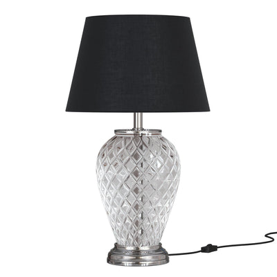 Diamond Cut Glass Table Lamps for Living Room & Bedroom | Study Desk Lamp
