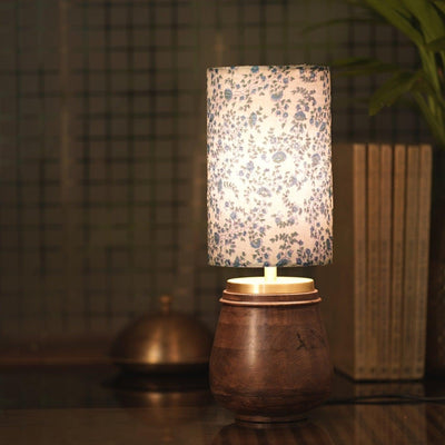 Ellora Neel Wooden Printed Table Light | Stylish Lampshade For Bedroom & Home