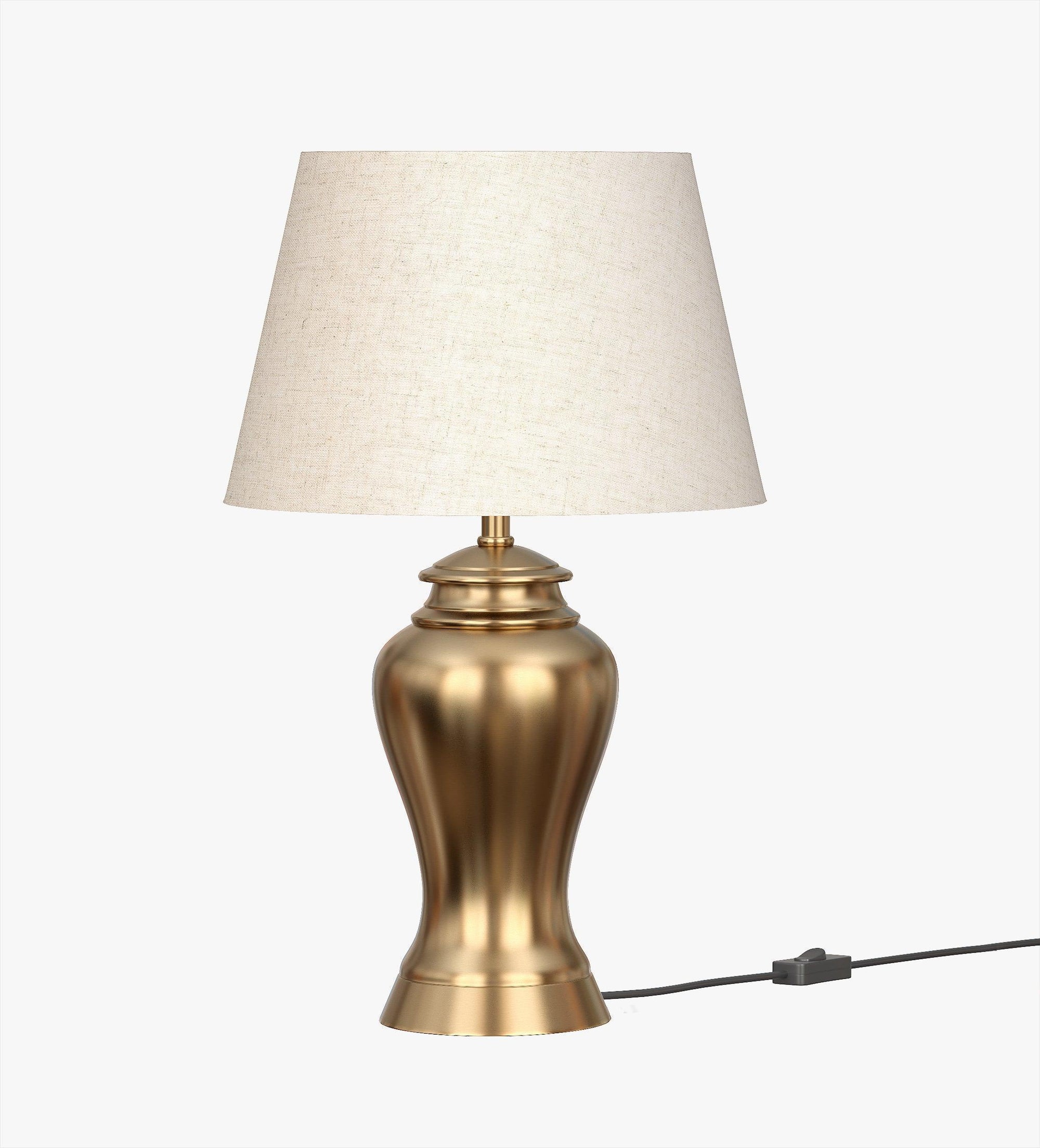 Night Table Lamp for Bedroom | Metal Lamp Shade