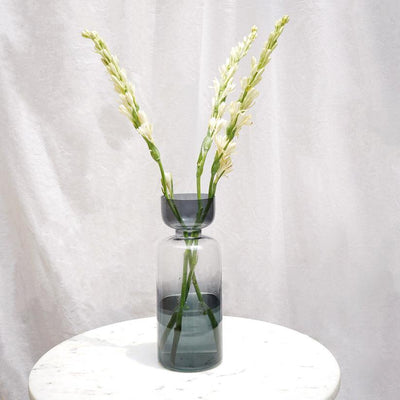 Decorative Tinted Glass Vase | Flower Pot For Living Room & Home Decor - 1Pc