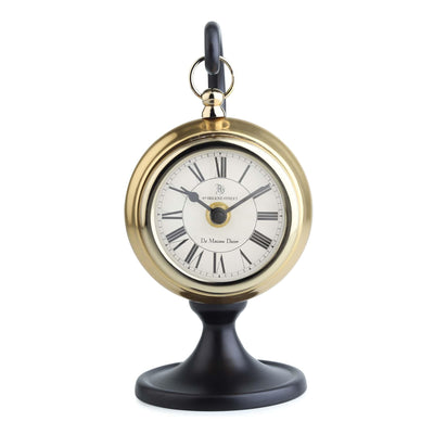Seishi Table Clock | Minimal Desk Clock in Gold & Silver Finish for Office Decor