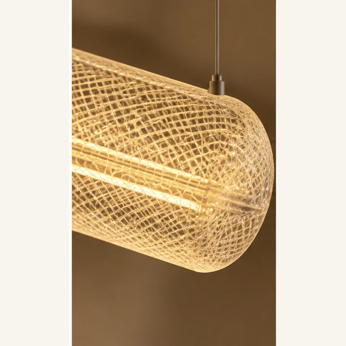 Bliss & Birch Clear Textured Acrylic Linear Pendant