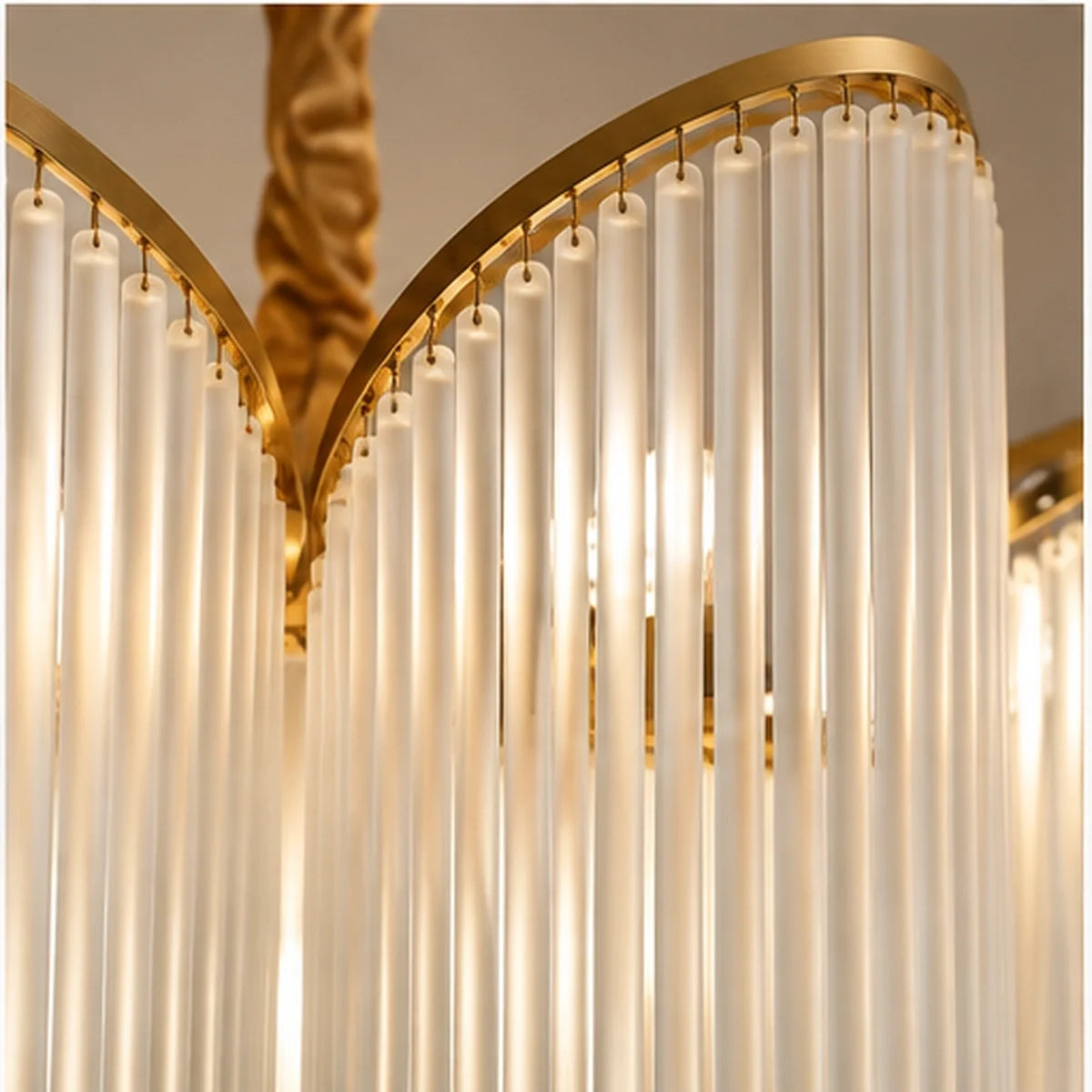 Bliss & Birch White Glass Petal-Fringe Chandelier