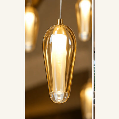 Bliss & Birch Gold Amber Twenty-Light Capsule Cluster Pendant