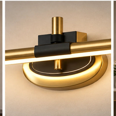 Bliss & Birch Gold Semicircle Linear Wall Light